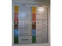 Hlavní informační tabule z hliníkových lamel (dvousloupcová)