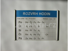 Rozvrh hodin s vyměnitelnou rozvrhovou částí A5