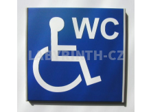 Cedulka ke dveřím - štítek označující WC pro imobilní občany