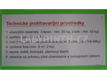 Informační tabule nelamelová (cedule kotvená na budovu)