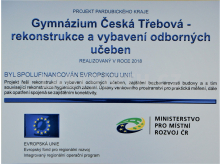 Povinná publicita - informační cedule o projektu EU a Ministerstva pro místní rozvoj