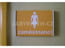 Piktogram WC ženy - zaměstnanci (plochý lamelový systém)