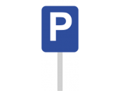 Parkovací informační cedule, vyhrazené místo pro parkování